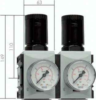 FUTURA Druckregler,G 1/2" 0,2 - 4bar Präzisions-druckregler