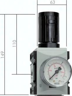 FUTURA Druckregler,G 3/8" 0,1 - 2bar Präzisions-druckregler