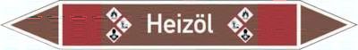 Rohrleitungskennzeichnung, 5er, 15 x 100, Heizöl (GHS 03/09)