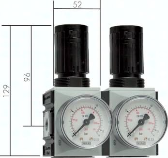 FUTURA Druckregler,G 1/4" 0,2 - 4bar Präzisions-druckregler