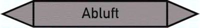 Rohrleitungskennzeichnung, 5er, 26 x 187, Abluft