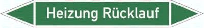 Rohrleitungskennzeichnung, 5er, 15 x 100, Heizung Rücklauf