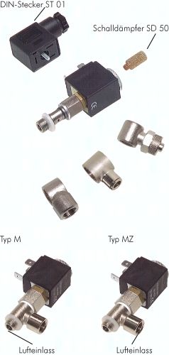 2/2-Wege Magnetventil G 1/8" (AG) -> 6 x 4 (CK-Anschluss)