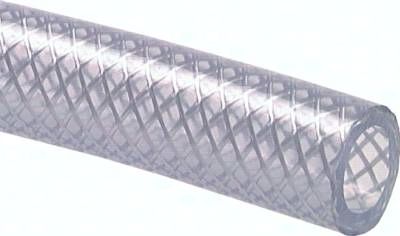 PVC-Gewebeschlauch 38 (1 1/2")x47,6mm, transparent, 10 mtr. Rolle