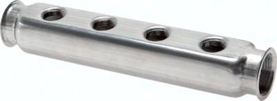 Verteilerleiste 2 x G 1" - 8 x G 1/2", Edelstahl (1.4306)